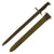 Original U.S. WWI & WWII M1905 Springfield 16" Rifle Bayonet by Springfield Armory with Plastic Grips and M3 Scabbard - dated 1906 Original Items