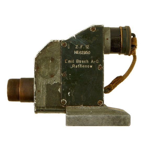 Original German WWI MG08 Machine Gun Z.F. 12 Telescopic Optical Sight by Emil Busch A.-G. Original Items
