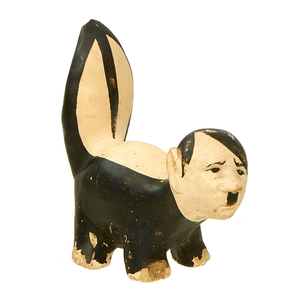 Original U.S. WWII American Anti-German Ceramic “Der Phew-Ur” Skunk Caricature from Long Prairie, Minnesota Original Items