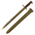 Original U.S. WWII M1942 Garand 16" Bayonet by American Fork & Hoe with Rare “CAB” Grips & M3 Scabbard - dated 1943 Original Items