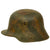 Original Imperial German WWI M-1916 M16 Stahlhelm Helmet with Camouflage Paint and Liner - Marked E.T. 62 Original Items