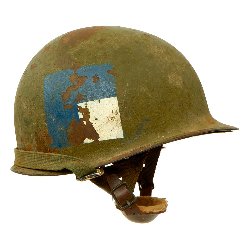 Original U.S. Korean War Era  McCord M1-C Paratrooper Helmet With Airborne Regimental Combat Team Markings and Westinghouse Liner Original Items