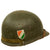Original U.S. Korean War Era McCord M1 Helmet With “Double Decal” Tricolor Flag and Westinghouse Liner - Possible Indian / UN Attaché Original Items