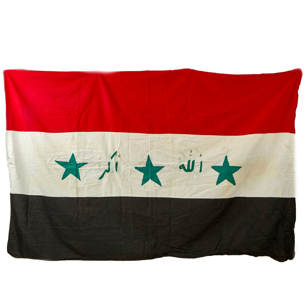 Original Operation Iraqi Freedom Large Multi-Piece Constructed Flag of Iraq - 56” x 87” Original Items