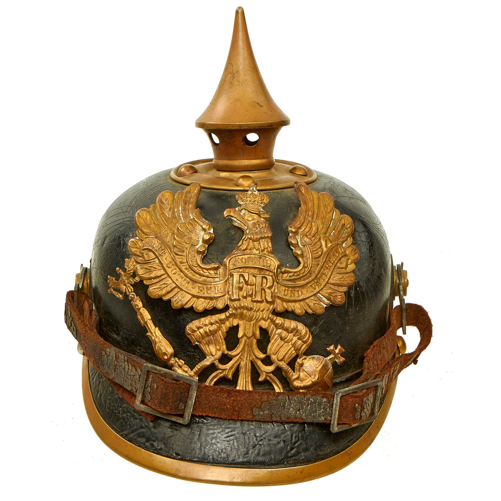 Original Imperial German WWI Prussian M1895 Line Infantry Pickelhaube Spiked Helmet Original Items