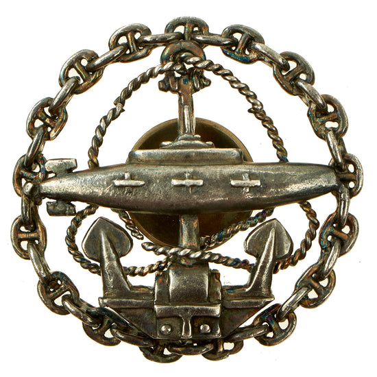 Original WWI Imperial Russian Silver Imperial Submarine Badge Original Items
