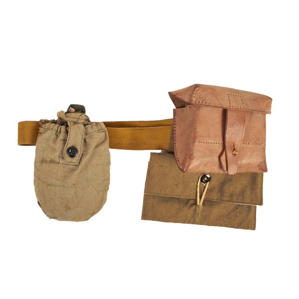 Original Soviet WWII Infantry SVT Semi-Automatic Rifleman's Belt Rig with Glass Canteen Original Items