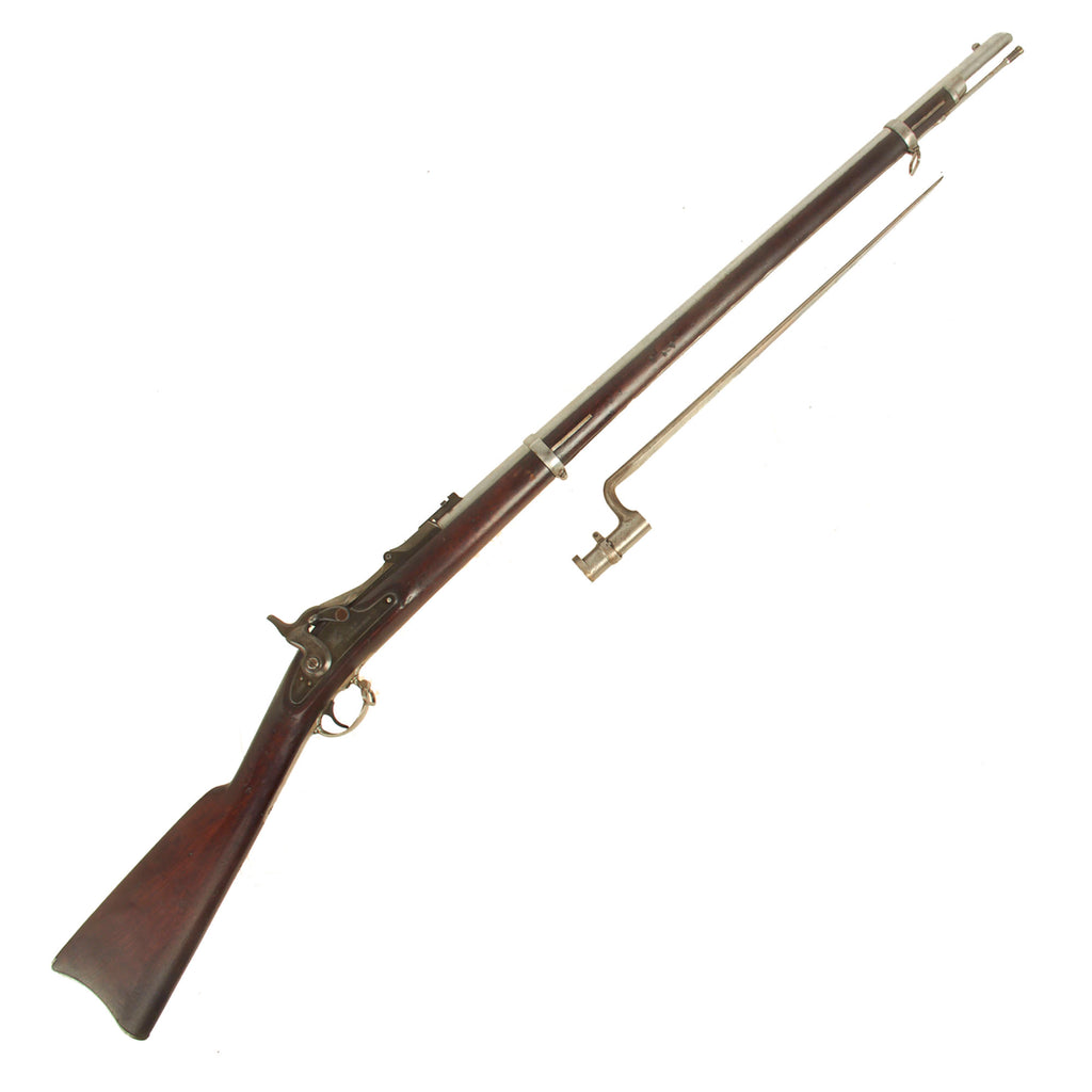 Original U.S. Civil War Springfield M-1863 Converted to M-1868 Allin Trapdoor Rifle in 1870 with Bayonet & Tool - Serial 5505 Original Items