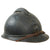 Original French WWI Issue Model 1915 Adrian Helmet in Horizon Blue with RF Badge and First Pattern Liner - Complete Original Items