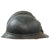 Original French WWI Issue Model 1915 Adrian Helmet in Horizon Blue with RF Badge and First Pattern Liner - Complete Original Items