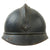 Original French WWI Issue Model 1915 Adrian Helmet in Horizon Blue with RF Badge and First Pattern Liner - Complete Original Items
