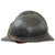Original French WWI Issue Model 1915 Adrian Helmet in Horizon Blue with RF Badge and First Pattern Liner - Complete Original Items