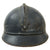Original French WWI Issue Model 1915 Adrian Helmet in Horizon Blue with Artillery RF Badge and Second Pattern Liner - Complete Original Items