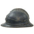Original French WWI Issue Model 1915 Adrian Helmet in Horizon Blue with Artillery RF Badge and Second Pattern Liner - Complete Original Items