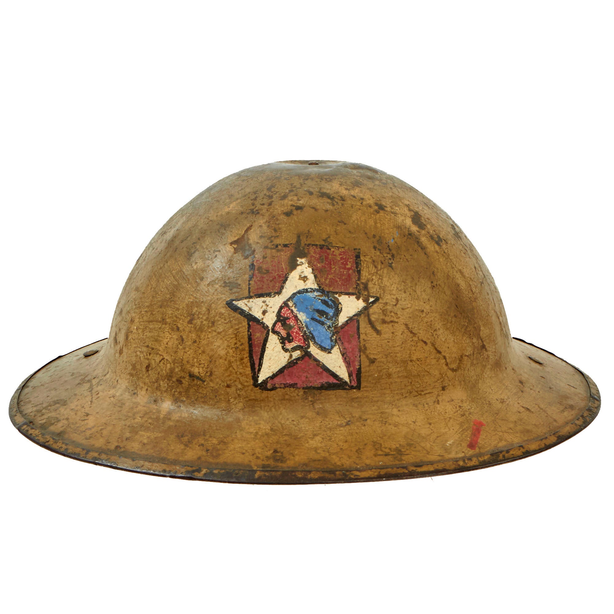 Original U.S. WWI M1917 Helmet of the 3rd Infantry Division with 
