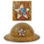 Original U.S. WWI 1st Battalion, 15th Field Artillery, 2nd Division Indian Head Painted British Made M1917 Doughboy Helmet by Hadfield Ltd of Sheffield Original Items
