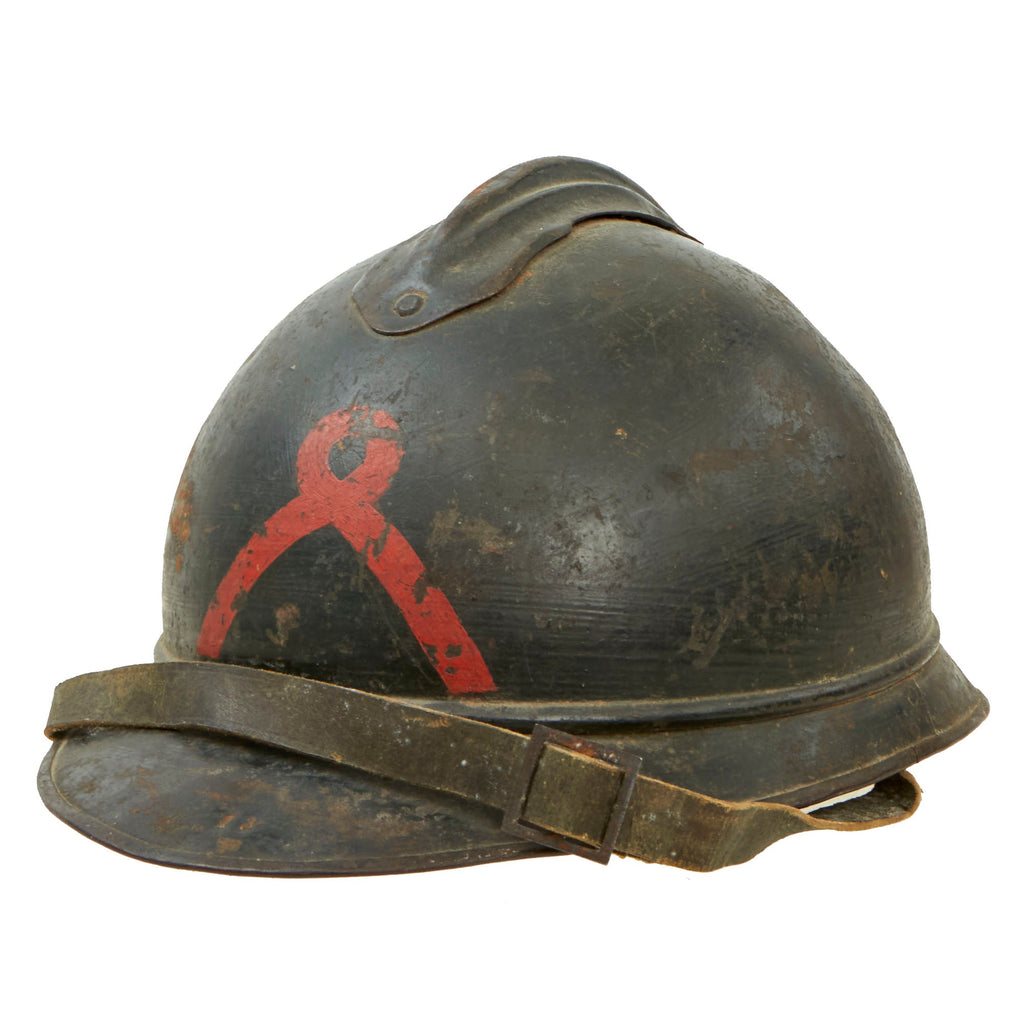 Original Italian WWI Model 1915 Adrian Helmet in Horizon Blue with Pai – International Military Antiques