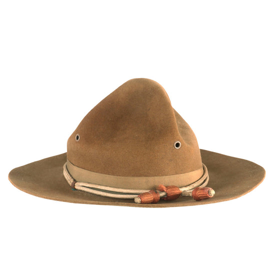 Original U.S. Pre-WWII M1911 Campaign Hat in with Quartermaster Cord - United Hatters, Cap and Millinery Workers International Union / CB Rutan Company Original Items