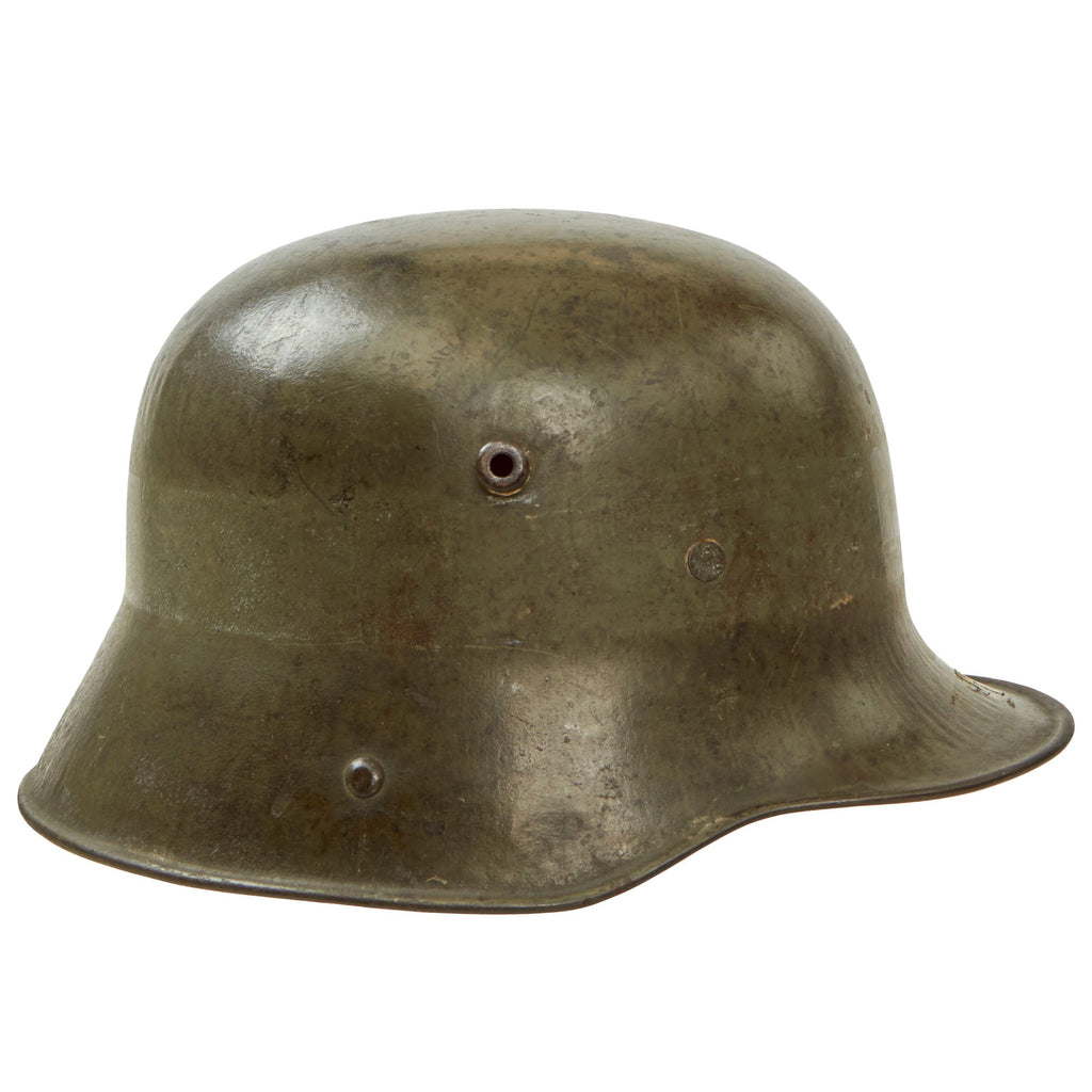 Original Imperial German WWI M16 Stahlhelm Helmet with Partial Liner - Rare Maker W66 Original Items