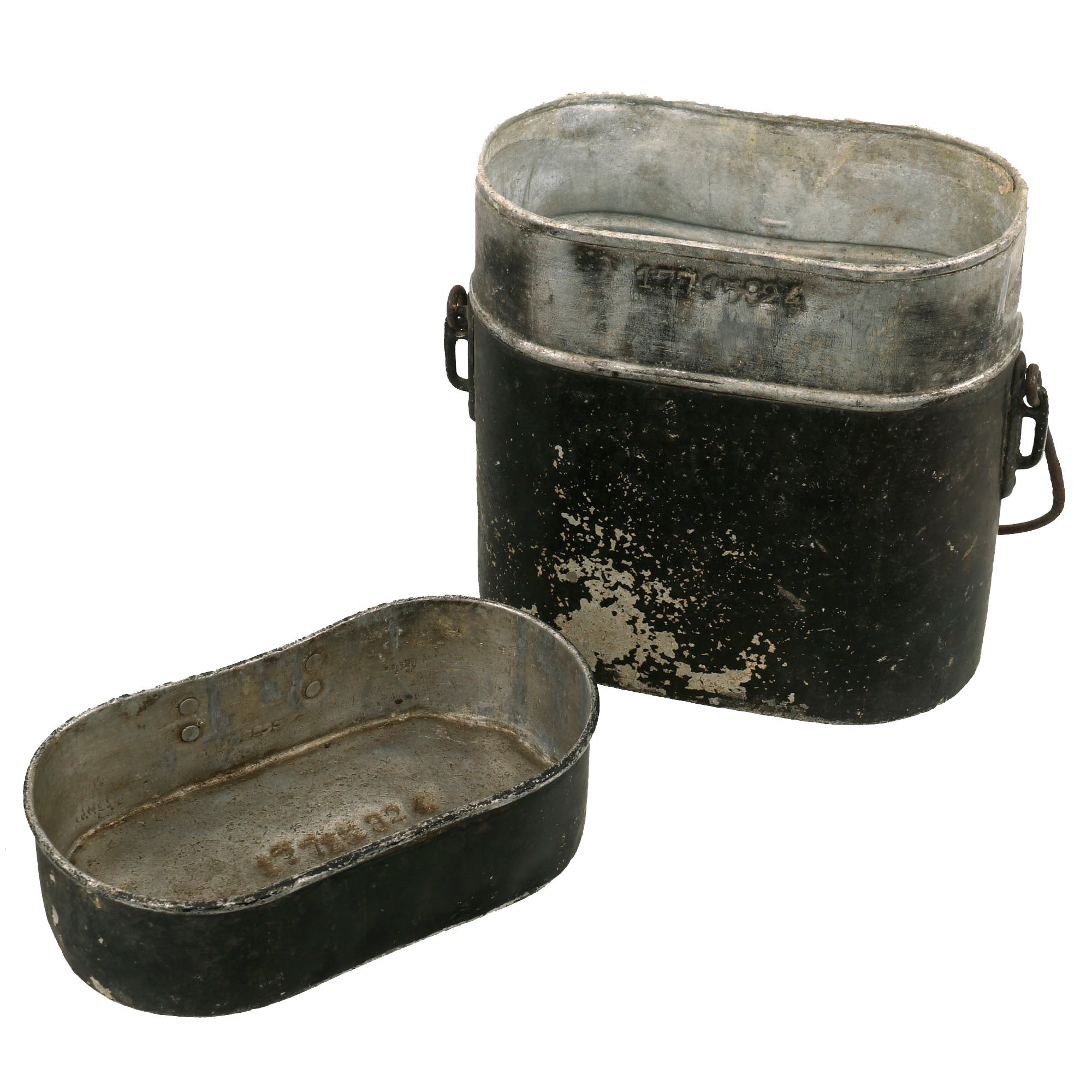 Original Belgian WWI Blue Canvas Knapsack With Mess Kit Attached - Cir ...