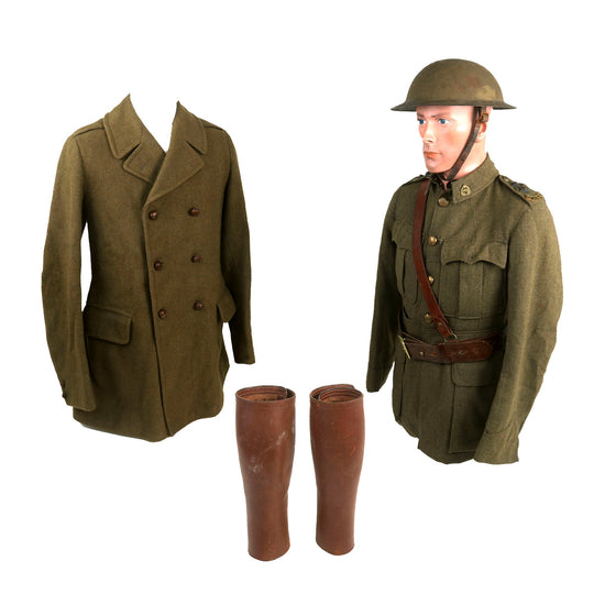 Original WWI ANZAC New Zealand Veterinary Corps Officer’s Uniform, Helmet & Overcoat Grouping - Astoundingly Rare Original Items
