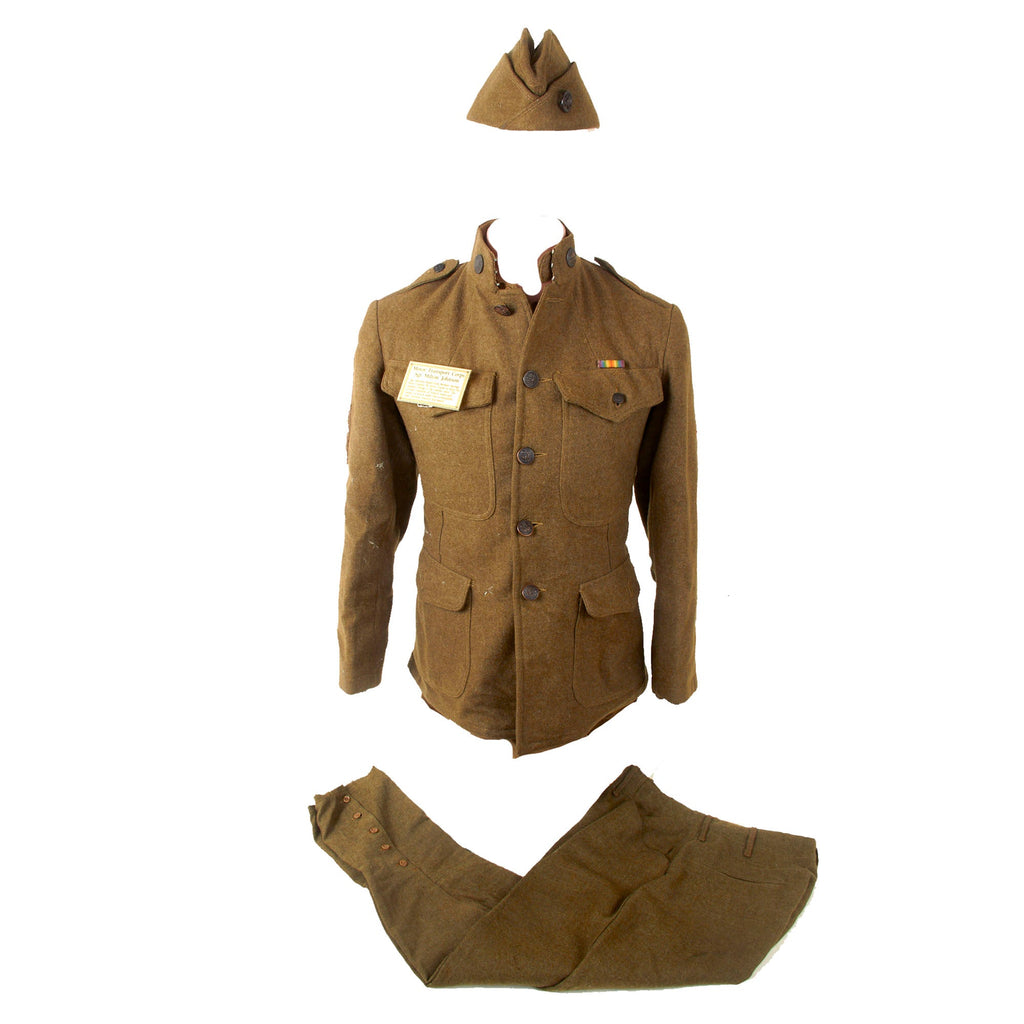 Original U.S. WWI Motor Transport Corps Named Uniform Group with Museum Name Tag Card - Sergeant John Milton Johnson Original Items