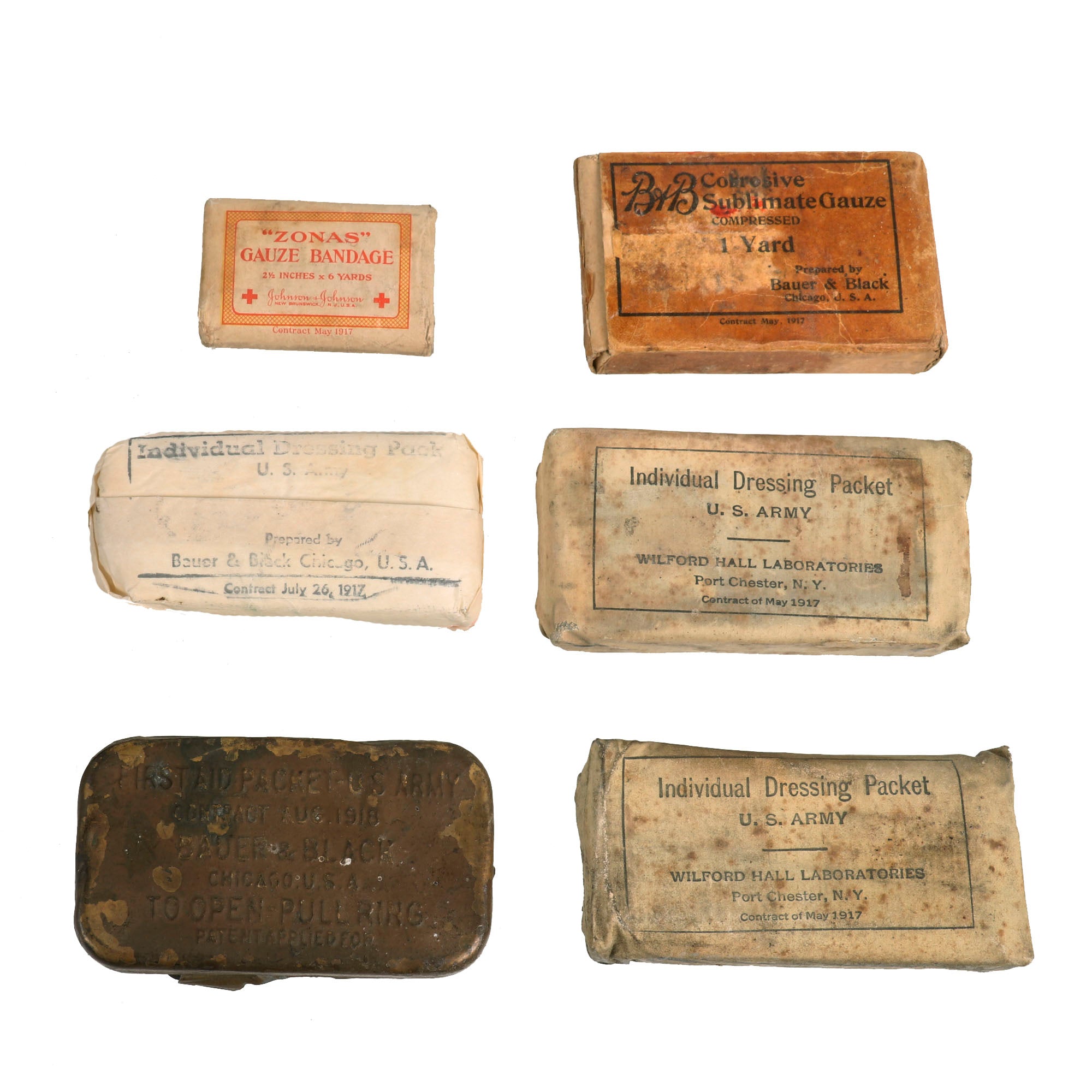 Original U.S. WWI M1912 Experimental Cavalry Ration Bags as used by Me ...