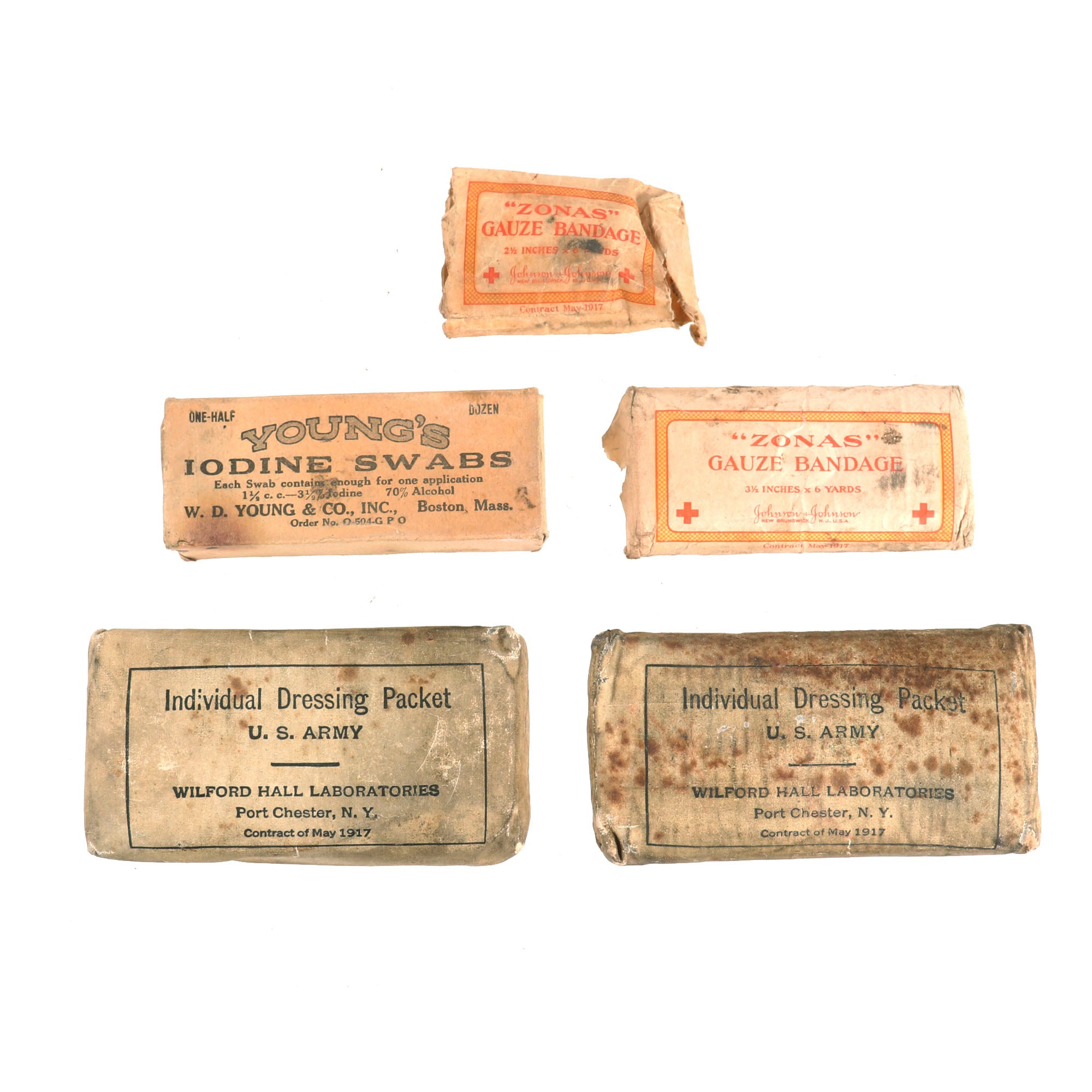 Original U.S. WWI Medical Field Gear Lot - M1912 Experimental