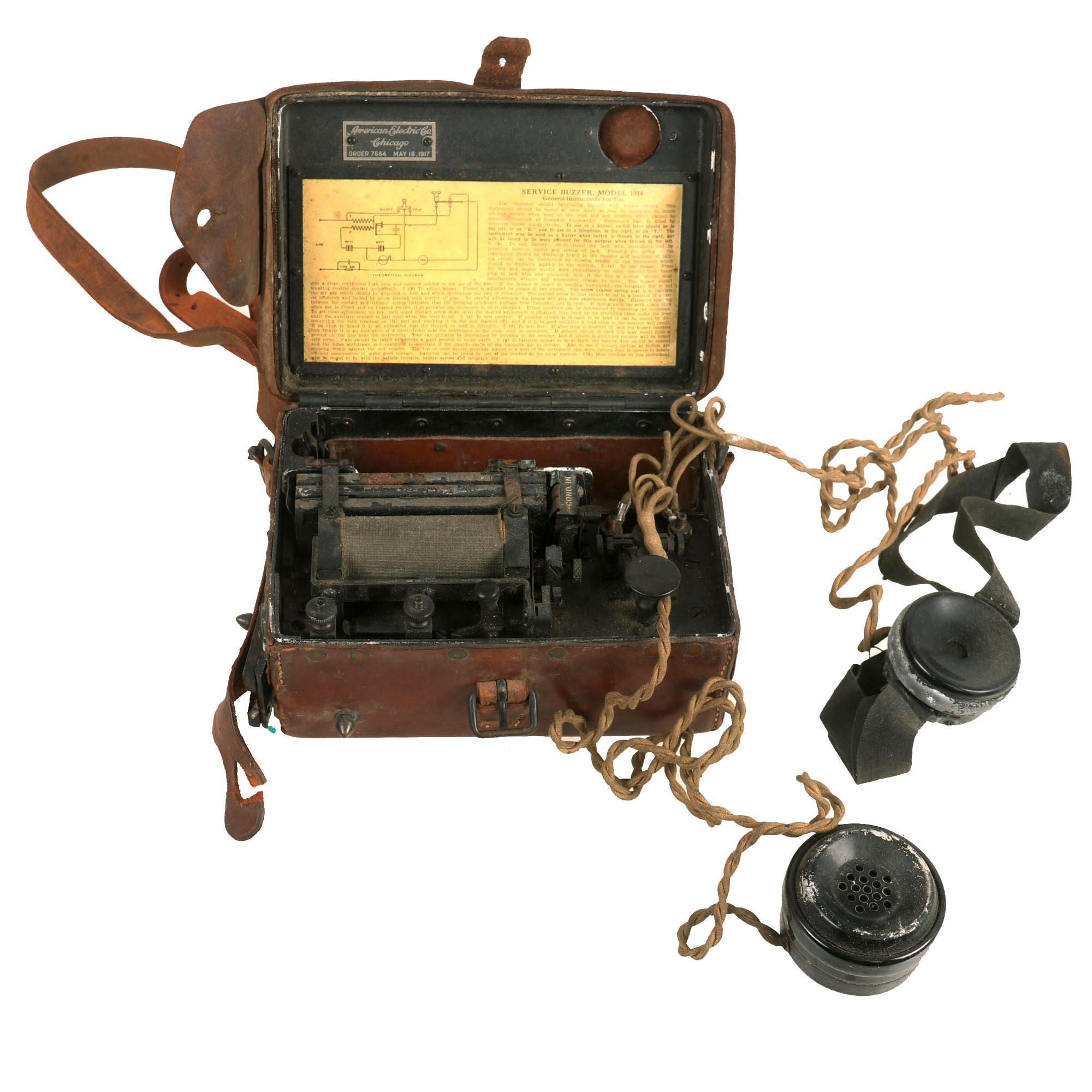 Original WWI U.S. Army Signal Corps Telegraph Operator Set - Model 191 ...