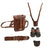 Original British & Australian WWI Era Field Gear Equipment Lot - Sam Browne Belt, Binoculars, Webley Ammunition Pouch, & Sword Frog New Made Items