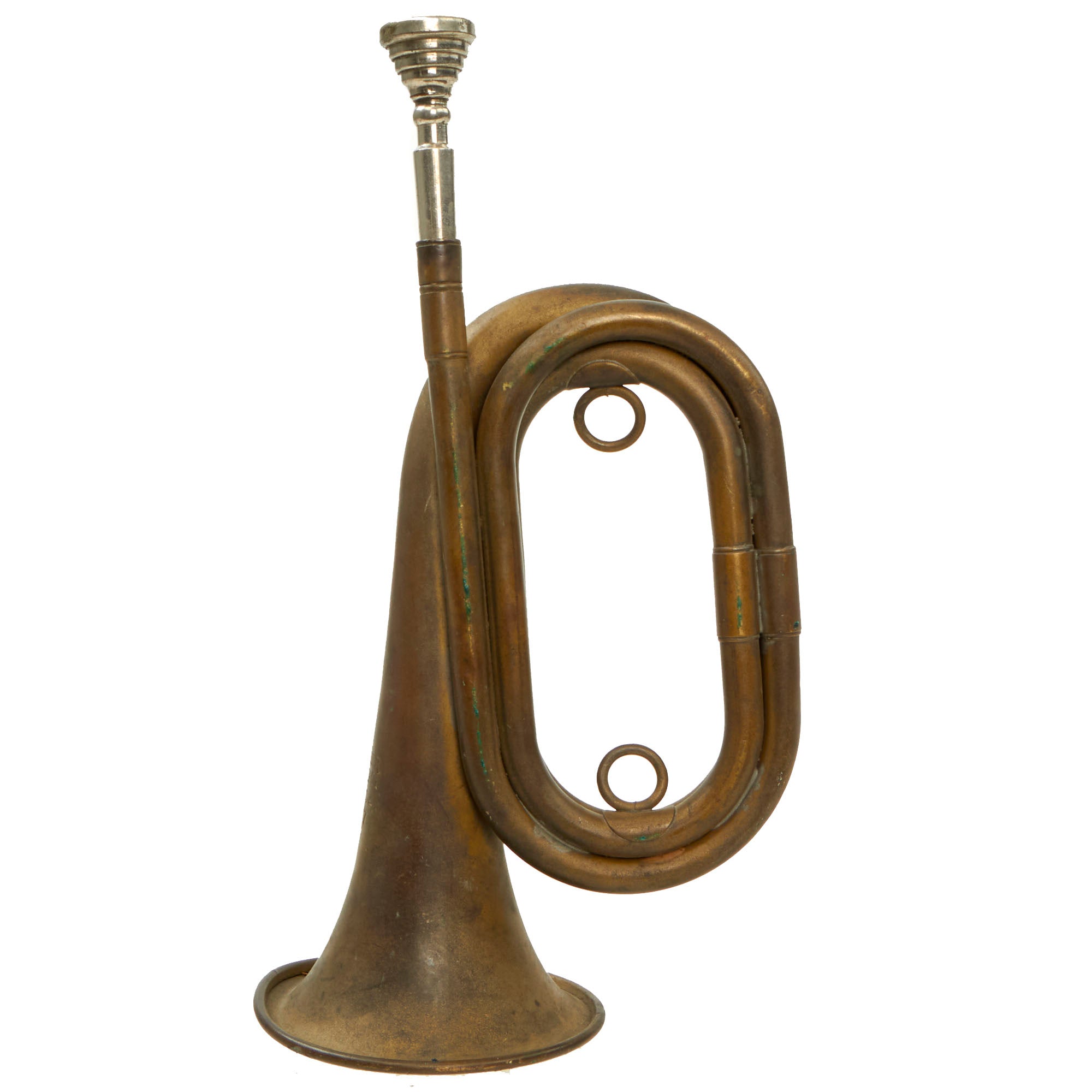Original U.S. WWI 1917 dated Military Brass Bugle by Wurlitzer with Mo –  International Military Antiques