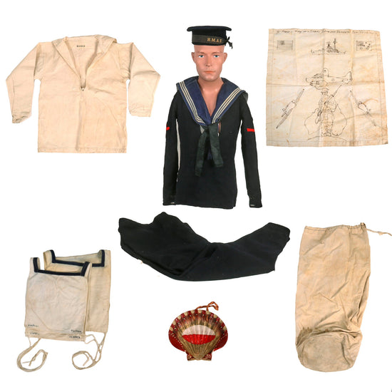 Original Australia WWII Royal Australian Navy (RAN) Complete Uniform Set Original Items