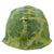 Original U.S. Vietnam War WWII Reissue M1 Helmet with 1970 Dated Camouflage Cover and Liner Original Items