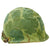 Original U.S. Vietnam War WWII Reissue M1 Helmet with 1970 Dated Camouflage Cover and Liner Original Items