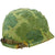Original U.S. Vietnam War WWII Reissue M1 Helmet with 1970 Dated Camouflage Cover and Liner Original Items