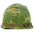 Original U.S. Vietnam War WWII Reissue M1 Helmet with 1970 Dated Camouflage Cover and Liner Original Items