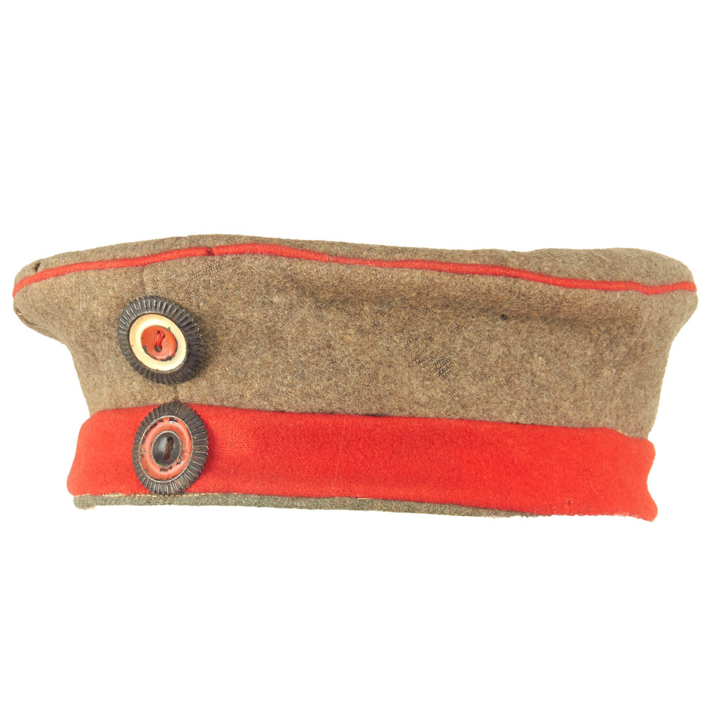Original Imperial German WWI Unit Marked M1907 Feldmütze Field Cap with Prussia Cockade - 123rd (5th Württemberg) Grenadiers "King Charles" Regiment Original Items