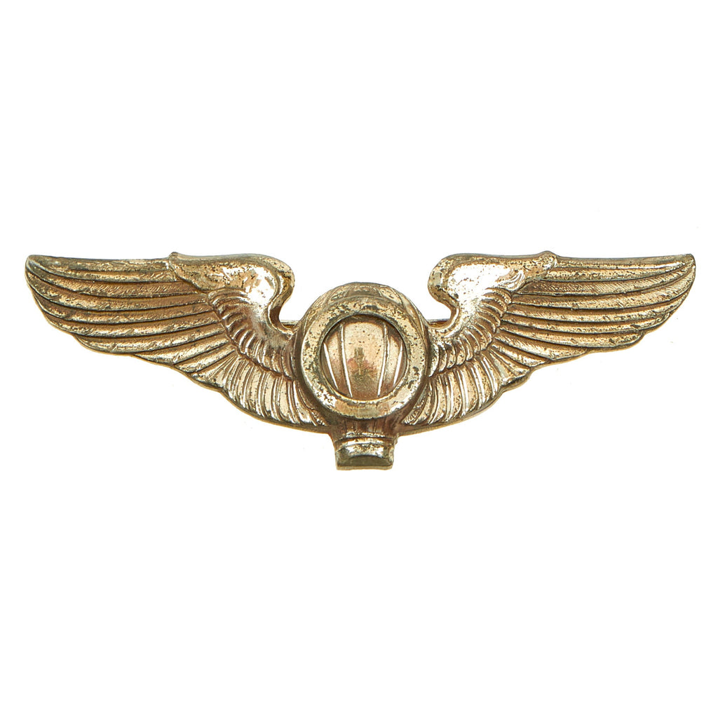 Original U.S. WWII US Army Air Forces Stamped Balloon Observer WIngs Badge by N.S. Meyer Original Items