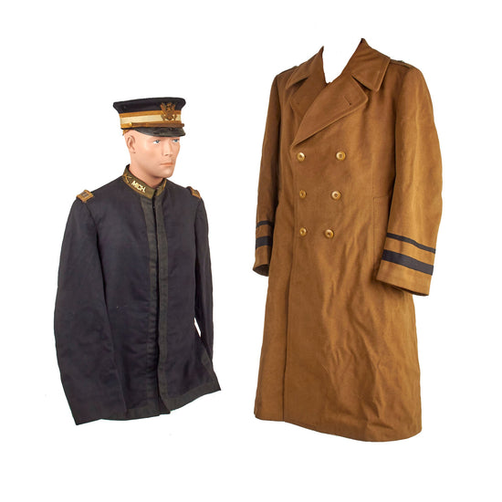 Original U.S. WWI M1895 Pattern Undress Jacket With Named Model 1902 Visor and WWII Great Coat Grouping For Brigadier General LeRoy Pearson - 32nd Michigan Infantry / Michigan Adjutant General Original Items