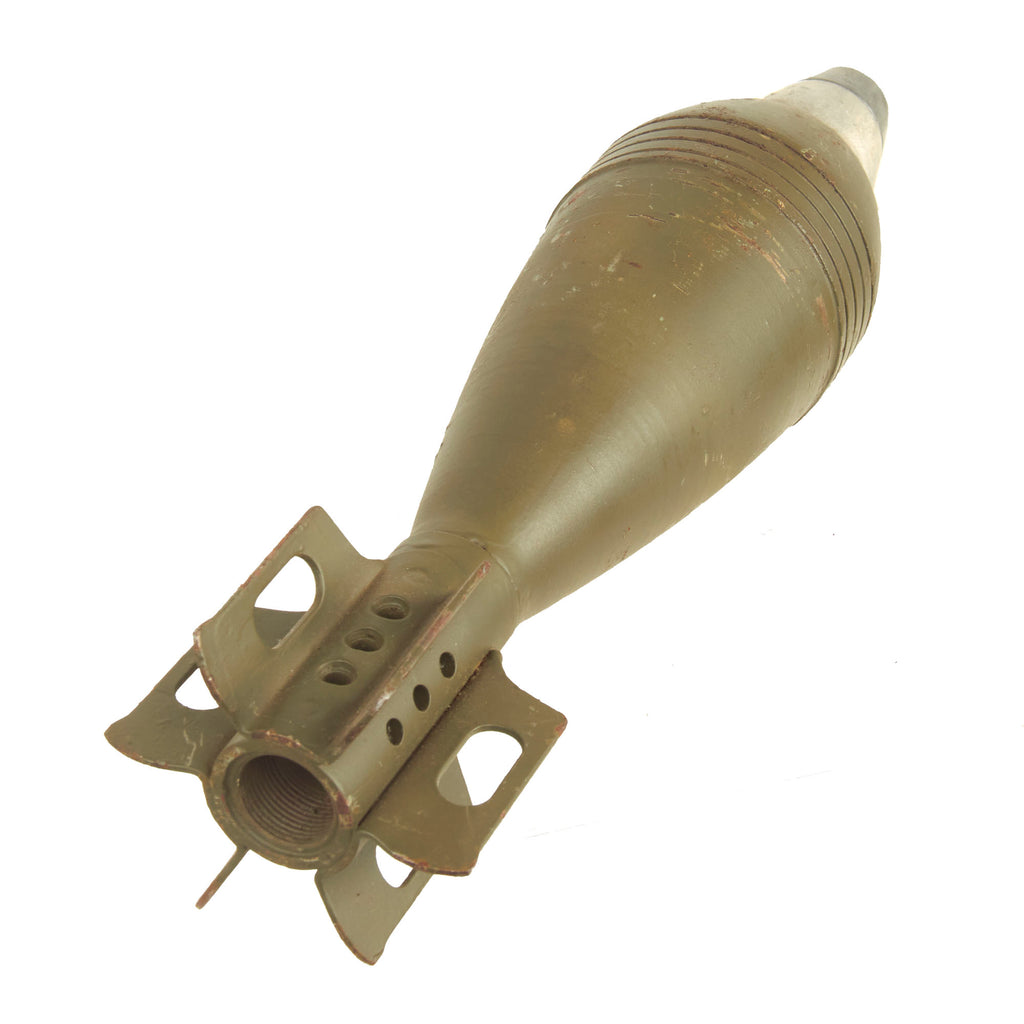 Original U.S. WWII Era INERT 81mm M43A1 HE Mortar Round With M52A2 PD