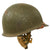 Original U.S. WWII M1-C Paratrooper Front Seam Swivel Bale Helmet with Factory-Made Jump Liner by Westinghouse - Correct WWII Configuration Original Items
