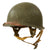Original U.S. WWII M1-C Paratrooper Front Seam Swivel Bale Helmet with Factory-Made Jump Liner by Westinghouse - Correct WWII Configuration Original Items