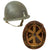 Original U.S. WWII Photographer’s Schlueter Front Seam Swivel Bale M1 Helmet with International Molded Plastics Liner Original Items