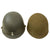 Original U.S. WWII Photographer’s Schlueter Front Seam Swivel Bale M1 Helmet with International Molded Plastics Liner Original Items