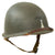 Original U.S. WWII Photographer’s Schlueter Front Seam Swivel Bale M1 Helmet with International Molded Plastics Liner Original Items