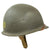 Original U.S. WWII Photographer’s Schlueter Front Seam Swivel Bale M1 Helmet with International Molded Plastics Liner Original Items