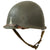 Original U.S. WWII Photographer’s Schlueter Front Seam Swivel Bale M1 Helmet with International Molded Plastics Liner Original Items