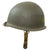 Original U.S. WWII Photographer’s Schlueter Front Seam Swivel Bale M1 Helmet with International Molded Plastics Liner Original Items