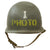 Original U.S. WWII Photographer’s Schlueter Front Seam Swivel Bale M1 Helmet with International Molded Plastics Liner Original Items