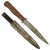 Original German WWII Wood Handle Nahkampfmesser Trench Fighting Knife with Steel Boot Scabbard Original Items